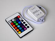 Контроллер для светодиодов и светодиодных лент IRLed24 RGB (3x2A,12-24В) с ИК-пультом (24 кнопки)